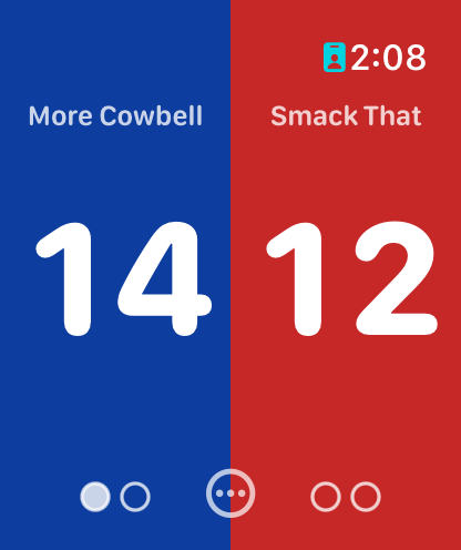 VBScore Apple Watch score screen